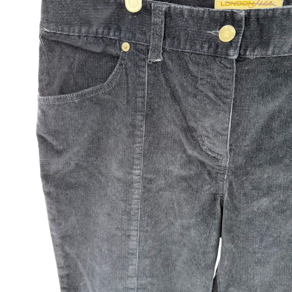 London Jean Corduroy Pants Women 12 Extra Long Navy Stretch Christie Fit Preppy - Picture 2 of 9